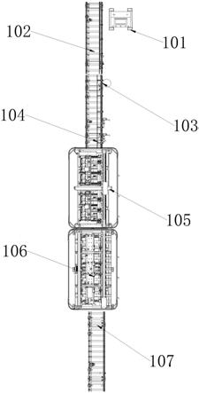 一种用于组合门套施胶、拼装的生产装置的制作方法