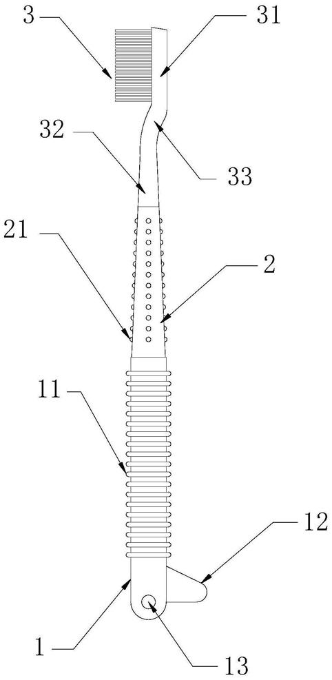 一种可按摩防滑牙刷的制作方法