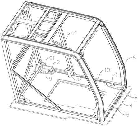 一种挖掘机用ROPS驾驶室的制作方法