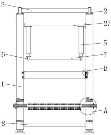 一种高吨位铝箔纸送料机用张紧支架的制作方法