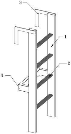 一种大模板施工用轻型挂梯的制作方法