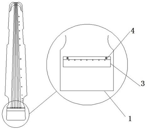一种可调节琴弦高度的古琴的制作方法