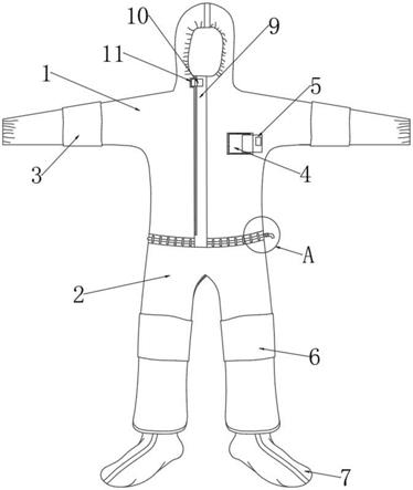 一种分体式防护服的制作方法