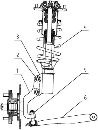 一种双轮前置正三轮摩托车的前悬架结构的制作方法