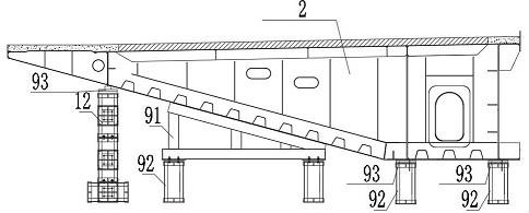偏心半幅钢混组合箱梁集成支撑墩支架工装系统的制作方法