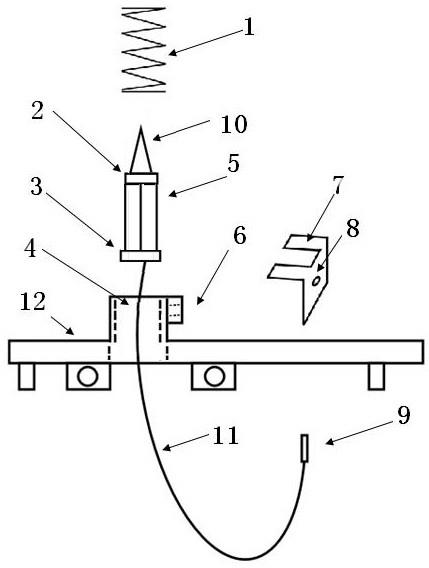 一种炉头用感应针的连接装置的制作方法