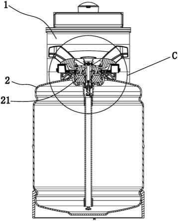 一种啤酒机中固定座与酒桶的连接结构的制作方法