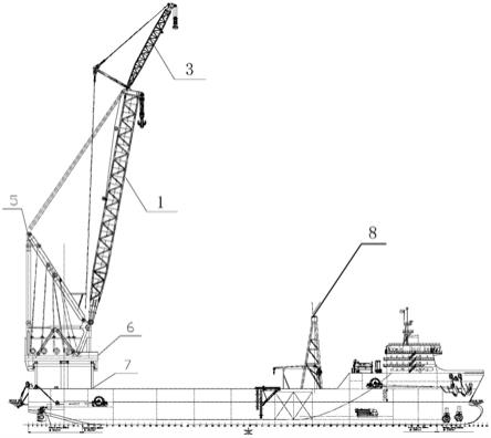 船用双臂架式起重机的制作方法