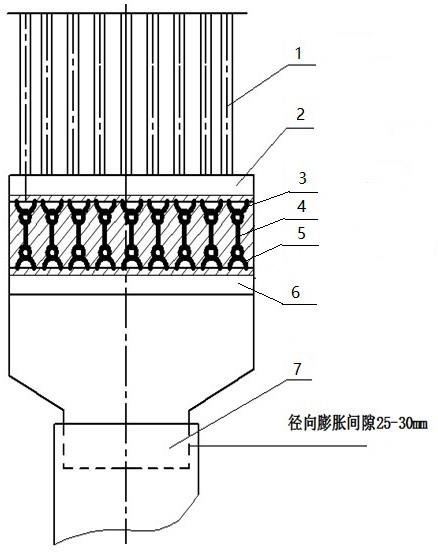 锅炉高温炉烟抽出口柔性吊挂联接装置的制作方法