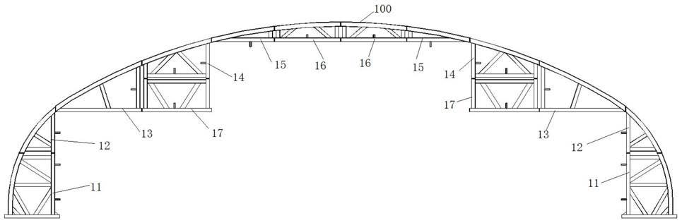 大载荷无柱弧形顶板结构的施工方法与流程