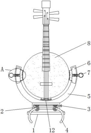 一种固定琴体的中阮用琴托的制作方法