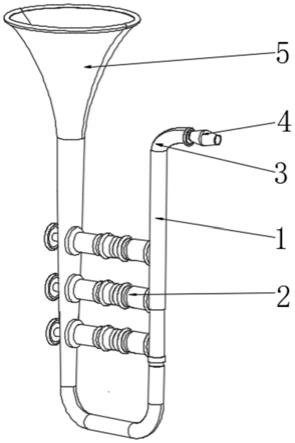 一种带和弦键钮的弯腔吹管乐器的制作方法
