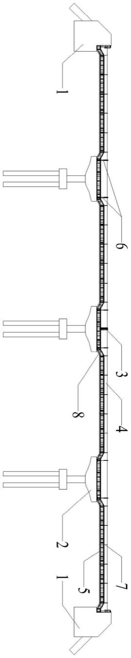 一种利用悬挑外伸式桥墩增大跨度的架空管道结构的制作方法