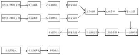 一种经母丝分丝皮芯型聚酯单丝生产工艺的制作方法