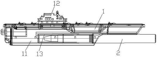 航空母舰模型和笔组成的组件的制作方法