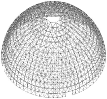 大跨度球冠形螺栓球节点网架分块吊装施工方法与流程