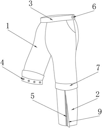 一种可更换款式的休闲裤的制作方法