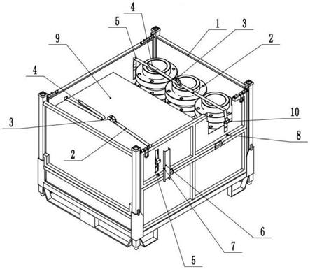 一种具有可循环使用打包带的铁质周转箱的制作方法