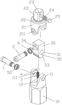 一种外六角摇头套筒接头的制作方法