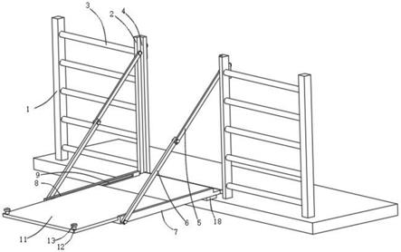 一种可翻折的游船围栏的制作方法
