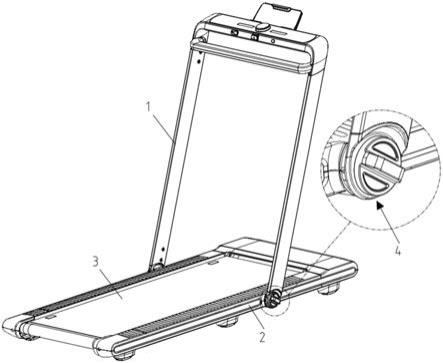 缓冲型旋钮折叠式跑步机的制作方法