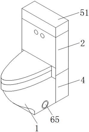 一种马桶用管道形状加压节水输送的装置的制作方法