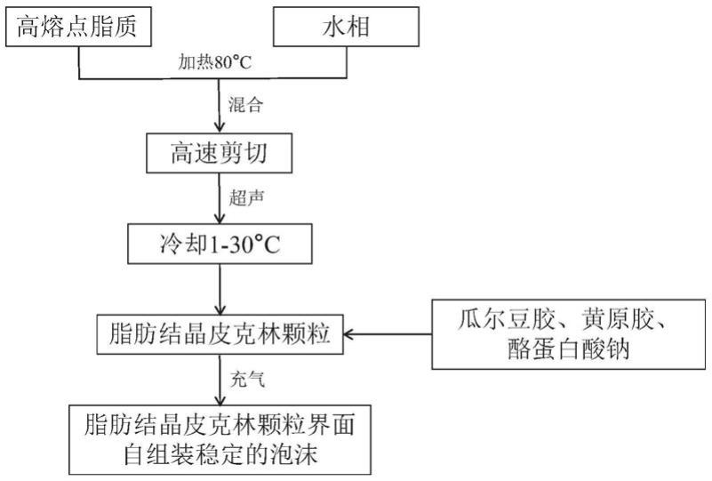 一种食品级脂质皮克林颗粒稳定的泡沫及其制备方法与流程