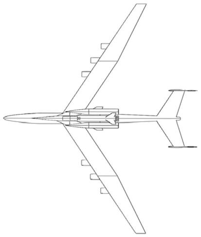 基于支撑翼和H型尾翼载机的空基发射系统的制作方法