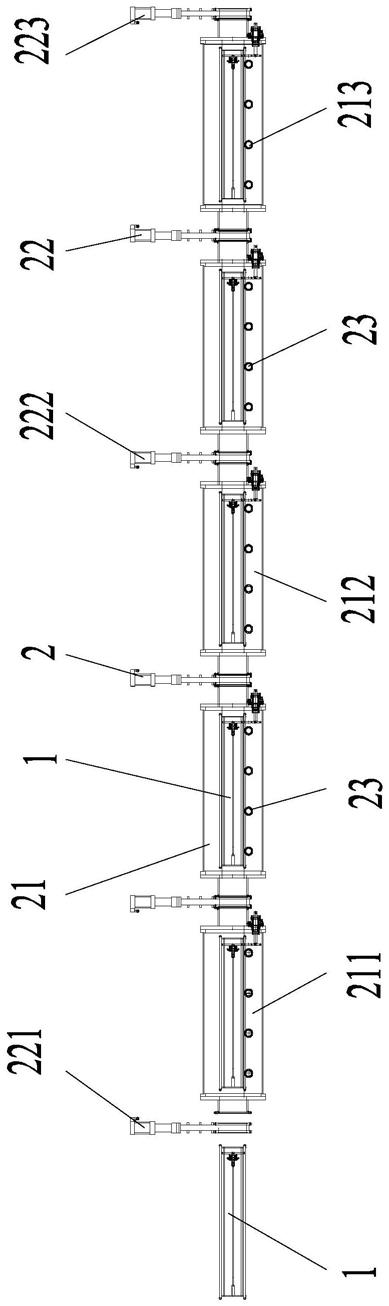 一种管道传输连续式真空镀膜生产线结构的制作方法