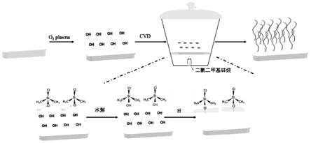 一种通过气相沉积接枝聚合硅氧烷分子刷的超疏液涂层及其制备方法与流程