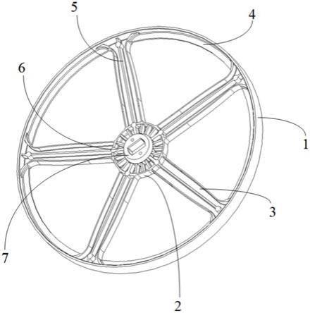 一种洗衣机用的全塑胶皮带轮及洗衣机的制作方法