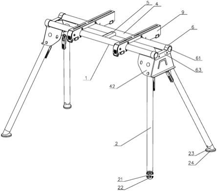 带卡扣式丝杆座的斜断锯支架的制作方法