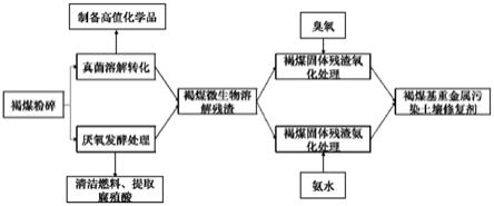 一种褐煤基重金属污染土壤修复剂的制备方法与流程