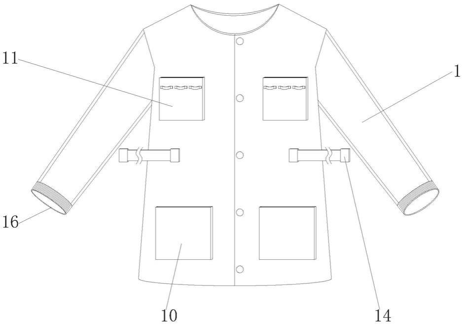 一种医务人员用干燥凉爽型工作服的制作方法