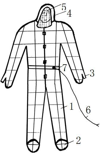 一种带电作业连体服的制作方法