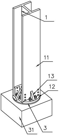 一种可转角建筑钢结构柱脚的制作方法
