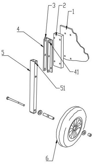 橡皮艇尾板轮结构的制作方法