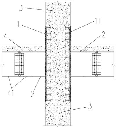 混凝土结构柱与钢结构楼板用连接装置的制作方法