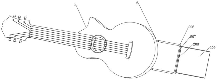 一种方便使用乐谱的吉他的制作方法