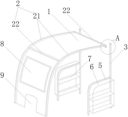 一种加固型电动车顶棚支架结构的制作方法