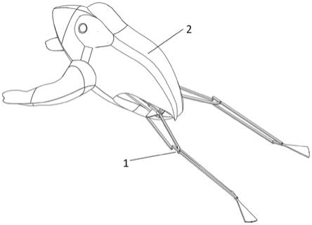 一种仿生黑斑蛙游泳机器人的制作方法