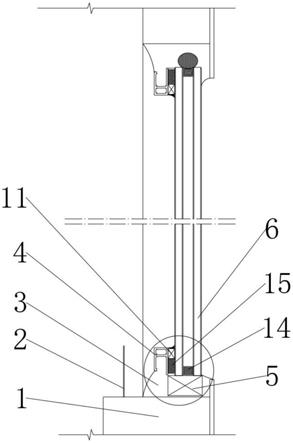 船用幕墙玻璃防水结构的制作方法