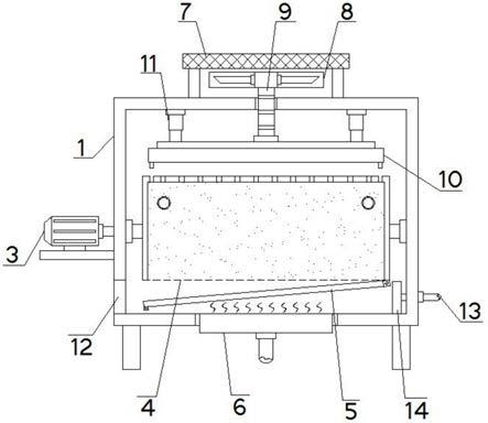 一种海棠茶生产用具有烘干功能的清洗装置的制作方法