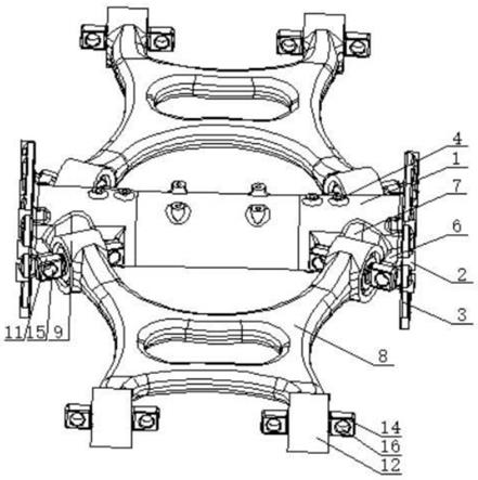 一种X型推力杆和储气筒横梁总成及应用该总成的汽车的制作方法