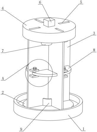 一种建筑园林用具有雨水收集结构的观赏置物架的制作方法