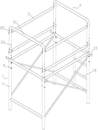 一种脚手架用门式连体护栏的制作方法