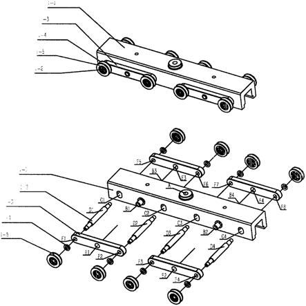 一种磁悬浮轨道专用组合支架轮组结构的制作方法