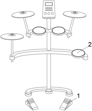 一种电子鼓脚踏板调节装置的制作方法