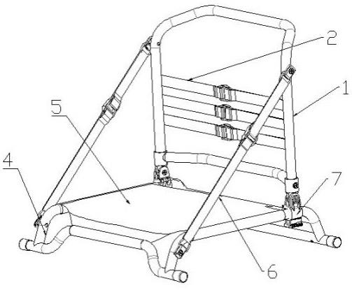 一种无工具安装的皮划艇框架座椅的制作方法