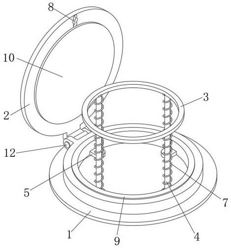 弹开式警示防护井盖的制作方法